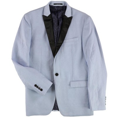 bar III Mens Linen Dinner One Button Blazer Jacket