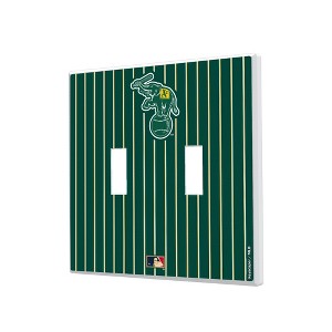 MLB Cooperstown West Teams Pinstripe Hidden-Screw Light Switch Plate for Double Toggle - 1 of 4