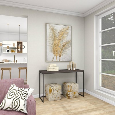 Gold Iron and Glass Hexagonal Candle Lantern Set