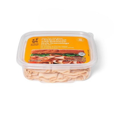 Rotisserie Seasoned Chicken Breast Ultra-Thin Deli Slices - 9oz - Good &#38; Gather&#8482;