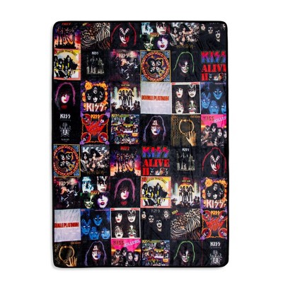 Toynk KISS Album Collage Fleece Throw Blanket | 45 x 60 Inches