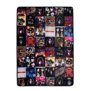 Toynk KISS Album Collage Fleece Throw Blanket | 45 x 60 Inches - 1 of 4
