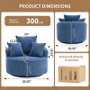 Compact Contemporary Upholstered Sofa Chair with Removable Pillows and 360° Swivel Base for Living Room -3irtyhousy - 4 of 4