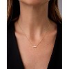 14K Gold Plated Dainty Necklace, Tapered Baguette Cubic Zirconia Pendant Chain - 2 of 4