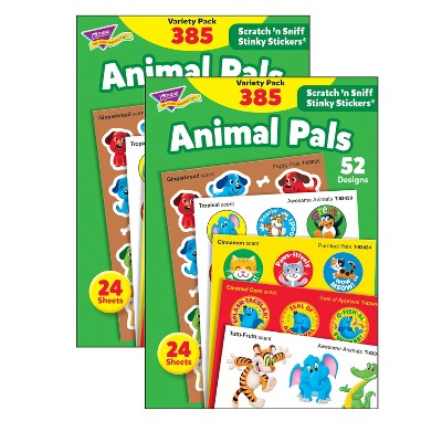 TREND Animal Pals Stinky Stickers® Variety Pack, 385 Per Pack, 2 Packs