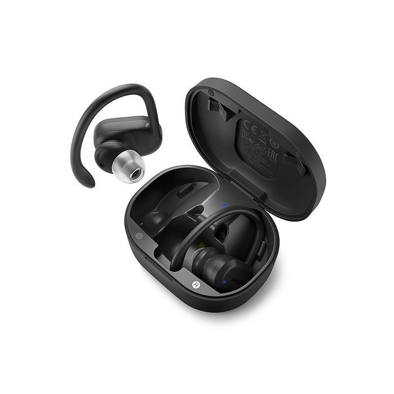 PHILIPS True Wireless Sports Earbuds with Case charger and Replaceable Earhooks, 1 of 8