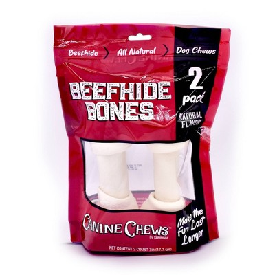 Canine Chews Beef Rawhide Dog Treats - 2ct