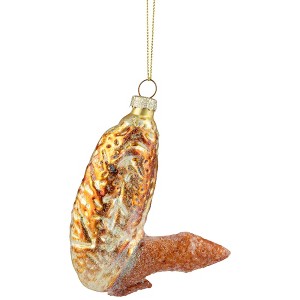 Northlight Buffalo Flat Chicken Wing Glass Christmas Ornament - 4" - 1 of 4