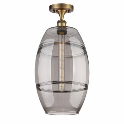 Vaz - 1 Light Semi-Flush Mount In Industrial Style-19.75 Inches Tall and 10 Inches Wide