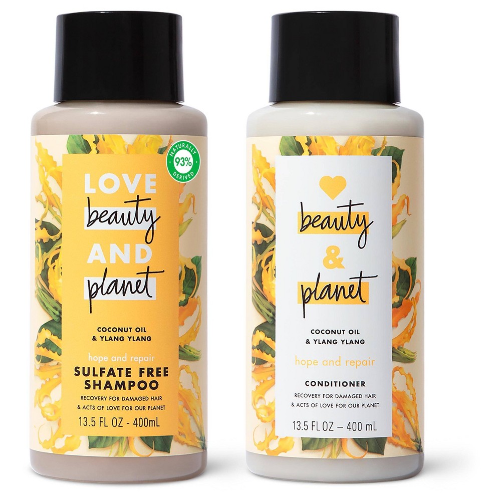 Love Beauty And Planet Shampoo and Conditioner Coconut Oil & Ylang Ylang 13.5 oz  2 count