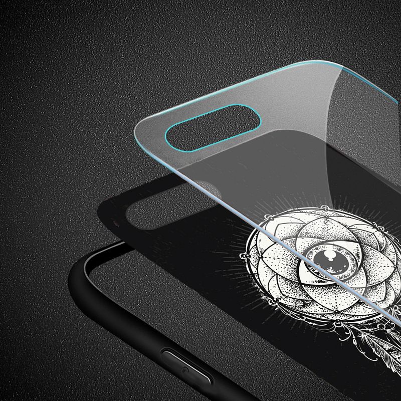 Reiko iPhone 8 Plus Hard Glass Design TPU Case with Dreamcatcher Design in Black, 3 of 5