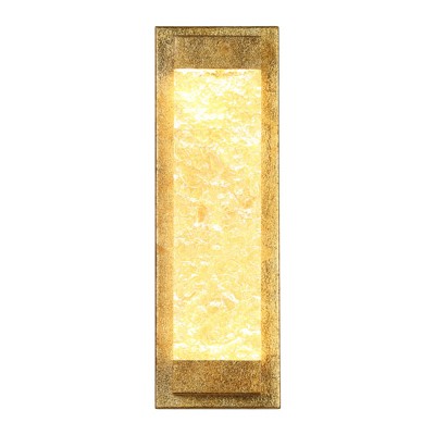 LNC Dashaunda 5.1-in W 1-Lights Luxury and Glam Rectangle Wall Lightss, Gold with Clear Glass