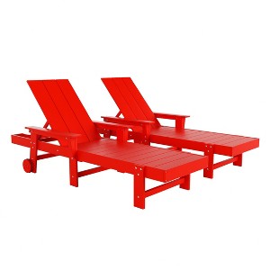 WestinTrends Ashore 2 Piece Reclining Chaise Lounge With Arms & Wheels - 1 of 4
