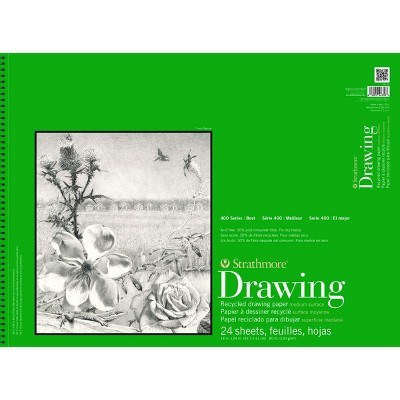 Strathmore 400 Series Recycled Drawing Pad, 18 x 24 Inches, 80 lb, 24 Sheets