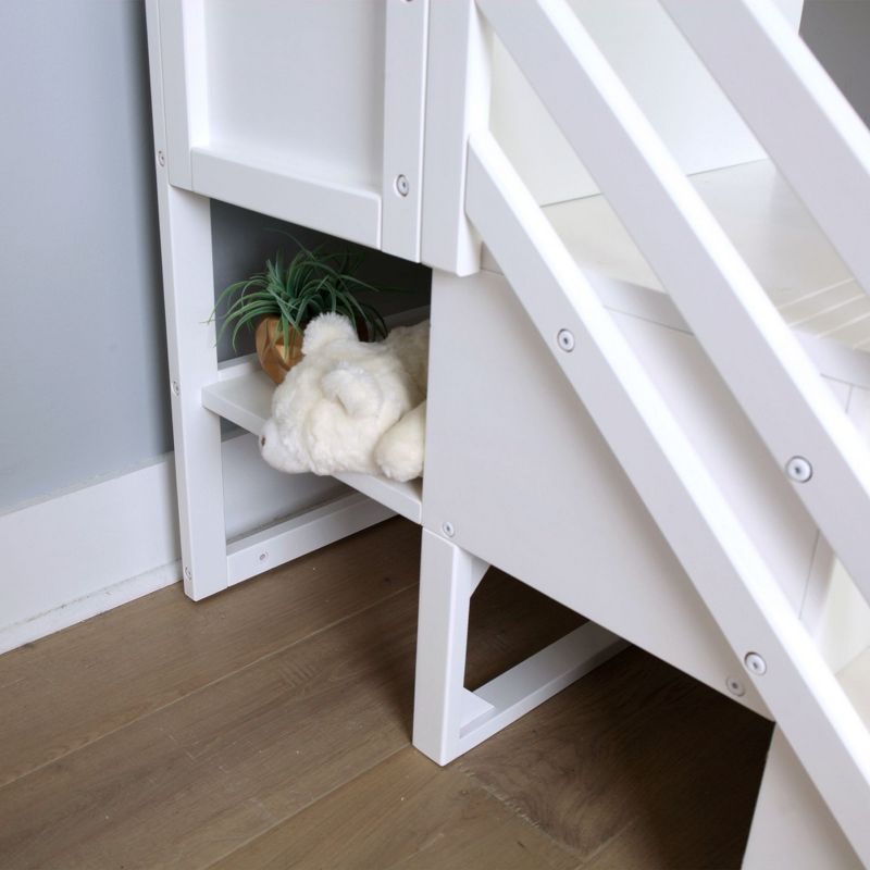 Max & Lily Twin Low Loft Bed with Staircase, 5 of 8