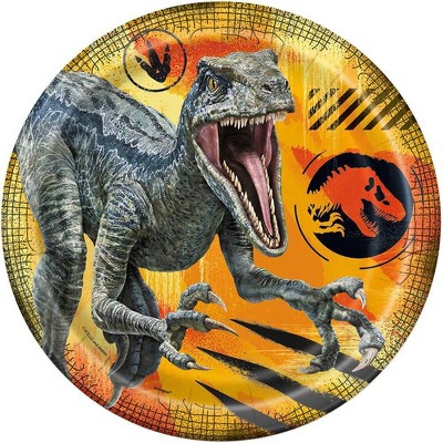 Jurassic World 9" 8ct Paper Party Dinner Plates