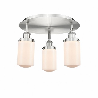Dover - 3 Light Flush Mount In Art Deco Style-10 Inches Tall and 16.25 Inches Wide