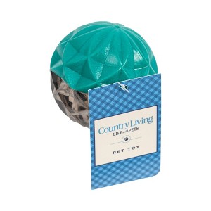 Country Living Geometric Design Textured Ball Dog Chew Toy - Durable, Interactive Playtime Companion for Dogs - Small - 1 of 4