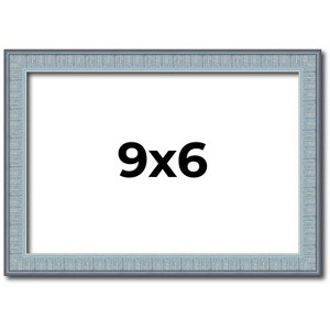PosterPalooza | Photo Size Textured Blue Picture Frame - UV Acrylic, Foam Board Backing, Hanging Hardware - 1 of 4