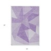 Lilac And Purple Geometric Washable Indoor Outdoor Area Rug - 3 of 4