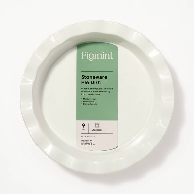 9 Round Stoneware Ruffle Pie Dish Cream - Figmint™