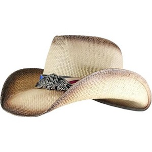 grinderPUNCH Classic Western Outback Cowboy Hat - Mens & Womens Straw Cowgirl Style for Rodeo, Ranch, and Everyday Wear - 1 of 4