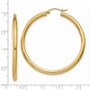 Black Bow Jewelry 3mm, 14k Yellow Gold Classic Round Hoop Earrings, 45mm (1 3/4 Inch) - 4 of 4