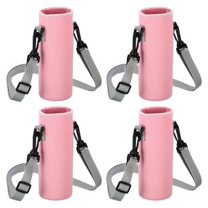 Unique Bargains Neoprene Portable Insulated Adjustable Strap Sports Water Bottle 
Sling Bags 4 Pcs - 1 of 4