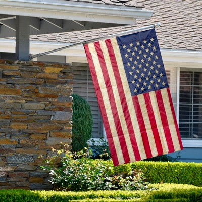 Vintage Tea-Stained American Flag Sleeve 40" x 28"