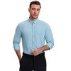 INSPIRE CHIC Men's Long Sleeved Button Down Checked Dress Shirts - 2 of 4