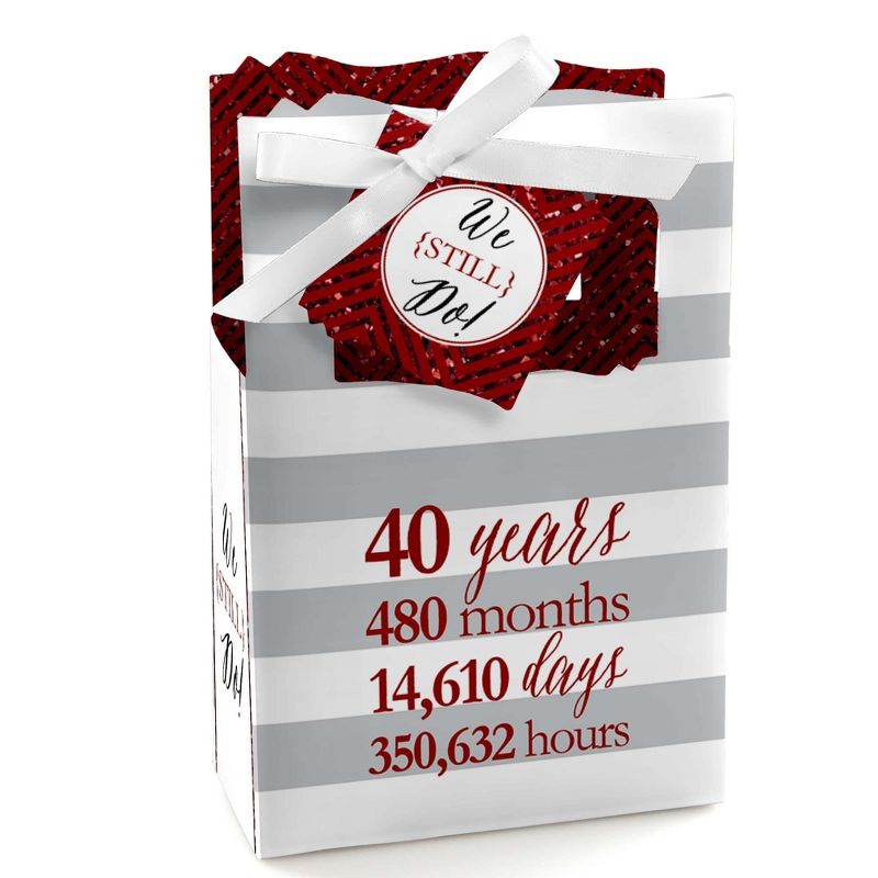 Big Dot of Happiness We Still Do - 40th Wedding Anniversary Party Favor Boxes - Set of 12, 1 of 7