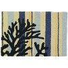 Jellybean Blue Coral on Weathered Boards Doormat – Coastal Charm, Durable, Washable Rug for Indoor & Outdoor Entryways, 20"X30" - 2 of 3