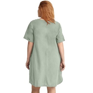 ellos Linen-Blend A-Line Dress - 1 of 4
