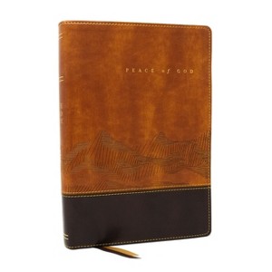 Peace of God Bible: Discover and Experience God's Shalom Throughout the Bible (Nkjv, Brown Leathersoft, Red Letter, Comfort Print) - (Leather Bound) - 1 of 1