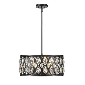 Z-Lite Dealey 5 - Light Chandelier in  Matte Black - 1 of 3