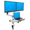Mount-It! Monitor & Laptop Desk Stand, Fits Two Computer Monitors & One Laptop, Up To 27 Inch Monitors & 17 Inch Notebooks, Full Motion w/ Vented Tray - 2 of 4