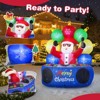 Tangkula 6Ft Inflatable DJ Santa Blow up Christmas Party Santa Claus Decoration w/ Rotating Music Light - 4 of 4