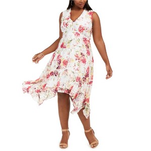 Taylor Womens Floral Lace Fit & Flare Dress - 1 of 1