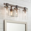 Minka Lavery Industrial Wall Light Brushed Nickel Hardwired 22 1/2" 3-Light Fixture Clear Seeded Glass for Bathroom Living Room - 2 of 4