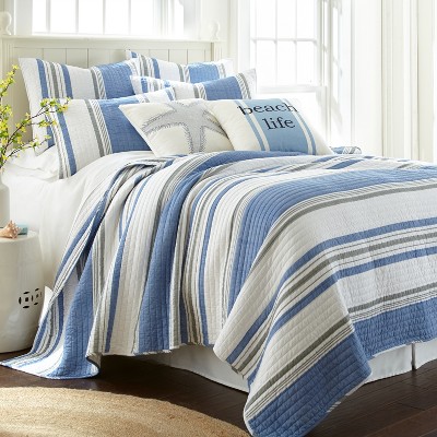 St Bart Coastal Quilt Set - Full/queen Quilt And Two Standard Shams ...