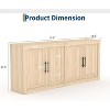 TackView 70.8" Sideboard Buffet Cabinet with Storage, Mid-Century Modern Accent Cabinet with 4 Doors,for Living Room, Kitchen, Hallway - 4 of 4