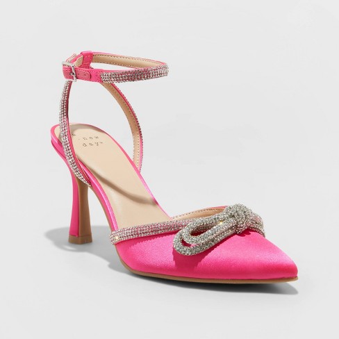 Louis Vuitton Pink Printed Bow Accents Slingback Pumps It 36 | 6