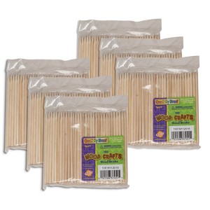 Creativity Street Wood Sticks ,4.5", Natural, 100 Sticks Per Pack, 6 Packs - 1 of 4