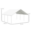 19' x 19.5' Carport, Portable Garage and Patio Canopy Tent, Anti-UV Cover for Car, Truck, Boat, Catering - 3 of 4
