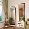 44x16" Full Length Door Mirror. Over Door Hanging or Wall Mount for Bedroom, Living Room, Bathroom, Dorm - 2 of 4