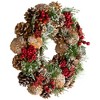 Northlight Flocked Pinecones and Glittered Stars Christmas Wreath - 13.25" - Unlit - image 3 of 4