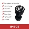 Naysaye Dumbbell 30LBS Octagonal with Chrome Plated Contour Knurled Handle High End RPE Material for Home Gym, Silver, 13"*6"*6" - 3 of 4