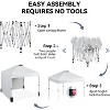 10 x 10 Camping Tent, Portable Canopy Tent, Pop Up Beach Tent 2 Sidewalls Vented Roof, Instant Canopy Tent Carry Bag Sandbag for Camping Picnic Party - 4 of 4