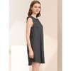 INSPIRE CHIC Women's Button Up Sleeveless Crew Neck Shirtdress - 4 of 4