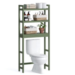 SONGMICS 3-Tier Over The Toilet Storage Bamboo Over Toilet Bathroom Organizer - 1 of 4